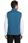 port authority f236 sweater fleece vest Back Thumbnail