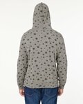 j america ja8871 adult triblend pullover fleece hooded sweatshirt Back Thumbnail
