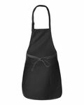 q-tees q4350 full-length apron with pockets Back Thumbnail