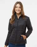 burnside 5713 ladies' quilted puffer jacket Front Thumbnail