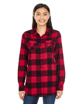 burnside b5210 ladies' plaid boyfriend flannel shirt Front Thumbnail