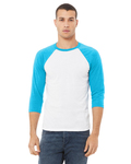 Bella + Canvas 3200 Unisex 3/4-Sleeve Baseball T-Shirt Front Thumbnail