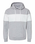 J America 8644 Men's Varsity Pullover Hooded Sweatshirt Front Thumbnail