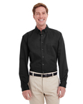 Harriton M581 Men's Foundation 100% Cotton Long-Sleeve Twill Shirt with Teflon™ Front Thumbnail