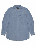berne sh28 men's foreman flex180 chambray button-down woven shirt Front Thumbnail