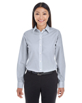 Devon & Jones DG534W Ladies' Crown Woven Collection Striped Shirt Front Thumbnail