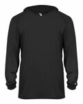 Badger Sport BG2105 B Core L/S Youth Hood Tee Front Thumbnail