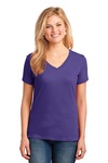 Port & Company LPC54V Ladies Core Cotton V-Neck Tee Front Thumbnail