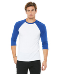 bella + canvas 3200 unisex 3/4-sleeve baseball t-shirt Front Thumbnail