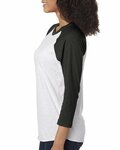 next level 6051 unisex tri-blend 3/4-sleeve raglan t-shirt Side Thumbnail