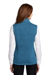 port authority l236 ladies sweater fleece vest Back Thumbnail