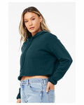 bella + canvas b7502 ladies' cropped fleece hoodie Side Thumbnail