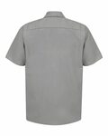 red kap sp24long long size, short sleeve industrial work shirt Back Thumbnail