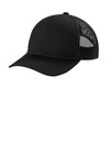 port authority yc112 youth snapback trucker cap Front Thumbnail