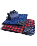 liberty bags 8702 fleece/nylon plaid picnic blanket Front Thumbnail