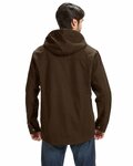 dri duck dd5090t men's 100% cotton 12 oz. canvas/polyester thermal lining hooded tall laredo jacket Back Thumbnail