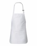 q-tees q4250 full-length apron with pouch pocket Front Thumbnail