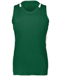 augusta sportswear 2437 girls crossover sleeveless t-shirt Front Thumbnail