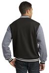 sport-tek st270 fleece letterman jacket Back Thumbnail