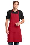 Port Authority A700 Easy Care Extra Long Bib Apron with Stain Release Front Thumbnail