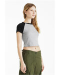 bella + canvas 1201 ladies' micro ribbed raglan baby tee Side Thumbnail