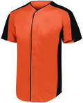 augusta sportswear 1656 youth full-button baseball jersey Front Thumbnail