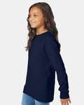 comfortwash by hanes cwbhgdh275 garment dyed youth long sleeve t-shirt Side Thumbnail