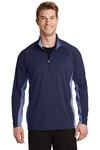 sport-tek st854 sport-wick ® stretch contrast 1/2-zip pullover Front Thumbnail