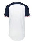 russell athletic r01x3m classic v-neck jersey Back Thumbnail