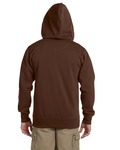 econscious EC5650 Men's Organic/Recycled Full-Zip Hooded Sweatshirt Back Thumbnail