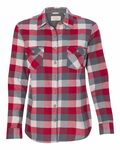 weatherproof w164761 women's vintage brushed flannel long sleeve shirt Front Thumbnail