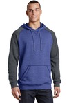 District DT196 Young Mens Lightweight Fleece Raglan Hoodie Front Thumbnail