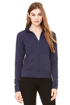 Bella + Canvas 807 Women's Cotton Spandex Cadet Jacket Front Thumbnail