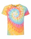 dyenomite 20bms youth rainbow spiral t-shirt Front Thumbnail