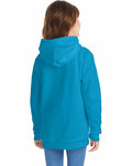 Hanes P473 Youth 7.8 oz. EcoSmart® 50/50 Pullover Hooded Sweatshirt Back Thumbnail