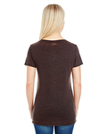 threadfast apparel 215b ladies' cross dye short-sleeve v-neck t-shirt Back Thumbnail