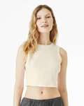 bella + canvas 1013be ladies' micro rib muscle crop tank Front Thumbnail