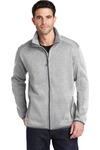 port authority f232 sweater fleece jacket Front Thumbnail