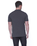 startee st2460 men's tri-blend henley Back Thumbnail