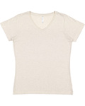 LAT 3507 Ladies' V-Neck Fine Jersey T-Shirt Back Thumbnail
