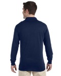 jerzees 437ml adult 5.6 oz. spotshield™ long-sleeve jersey polo Back Thumbnail