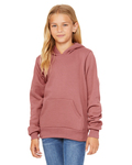 Bella + Canvas 3719Y Youth Sponge Fleece Pullover Hooded Sweatshirt Back Thumbnail