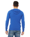 Bella + Canvas 3939 Unisex Triblend Full-Zip Lightweight Hoodie Back Thumbnail