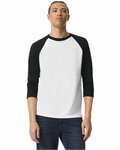 american apparel 2003cvc unisex cvc raglan t-shirt Front Thumbnail