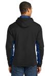 Sport-Tek ST239 Sport-Wick ® CamoHex Fleece Colorblock Hooded Pullover Back Thumbnail