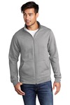 port & company pc78fz core fleece cadet full-zip sweatshirt Front Thumbnail