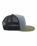 pacific headwear p787 6-panel arch trucker snapback cap Side Thumbnail