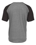 Badger Sport 4950 Tri Blend Full Button Tee Back Thumbnail