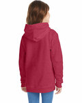 Hanes P473 Youth EcoSmart ® Pullover Hooded Sweatshirt Back Thumbnail
