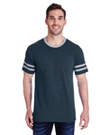 Jerzees 602MR Adult 4.5 oz. TRI-BLEND Varsity Ringer T-Shirt Back Thumbnail